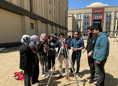 Practical training for New Mansoura engineering students in the Environmental Architecture and Building Technology program