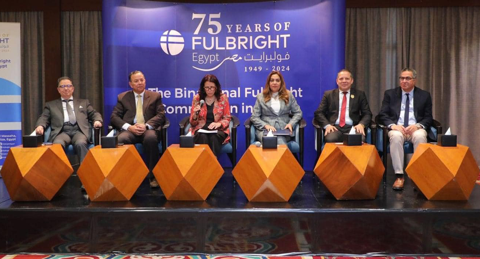 The President of New Mansoura University participates in the Fulbright Egypt Commission evening in Ras El-Bar