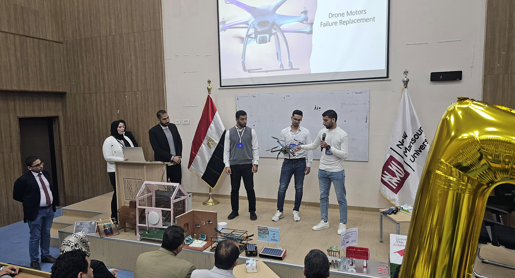 New Mansoura Engineering Preparatory School innovates with their first engineering conference as part of presenting ideas for their graduation projects entitled (Your specialty and societal crises)