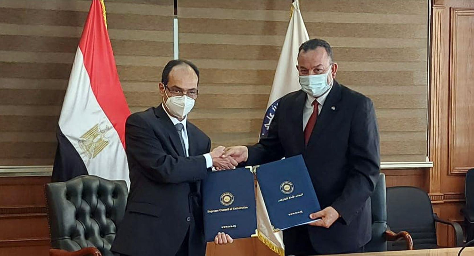 A cooperation protocol between the Electronic and Knowledge Services Center of the Supreme Council of Universities and New Mansoura University to grant a certificate in the basics of digital transformation
